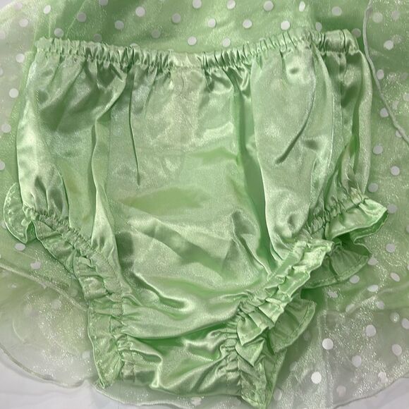 George | Vintage Polka Dot Green Girls Formal Dress 24M - Picture 4 of 12